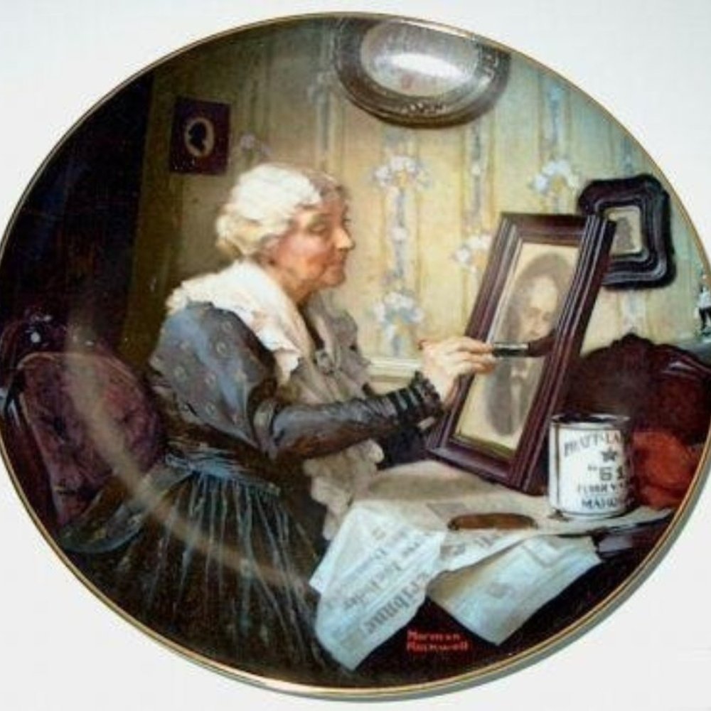 NORMAN ROCKWELL GRANDMA'S LOVE COLLECTOR PLATE